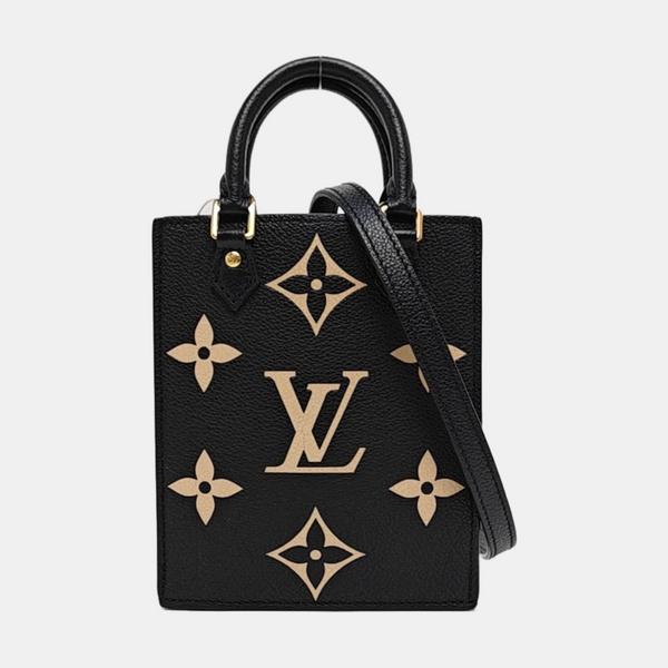 SAC PLAT Mini Monogram Calfskin Black