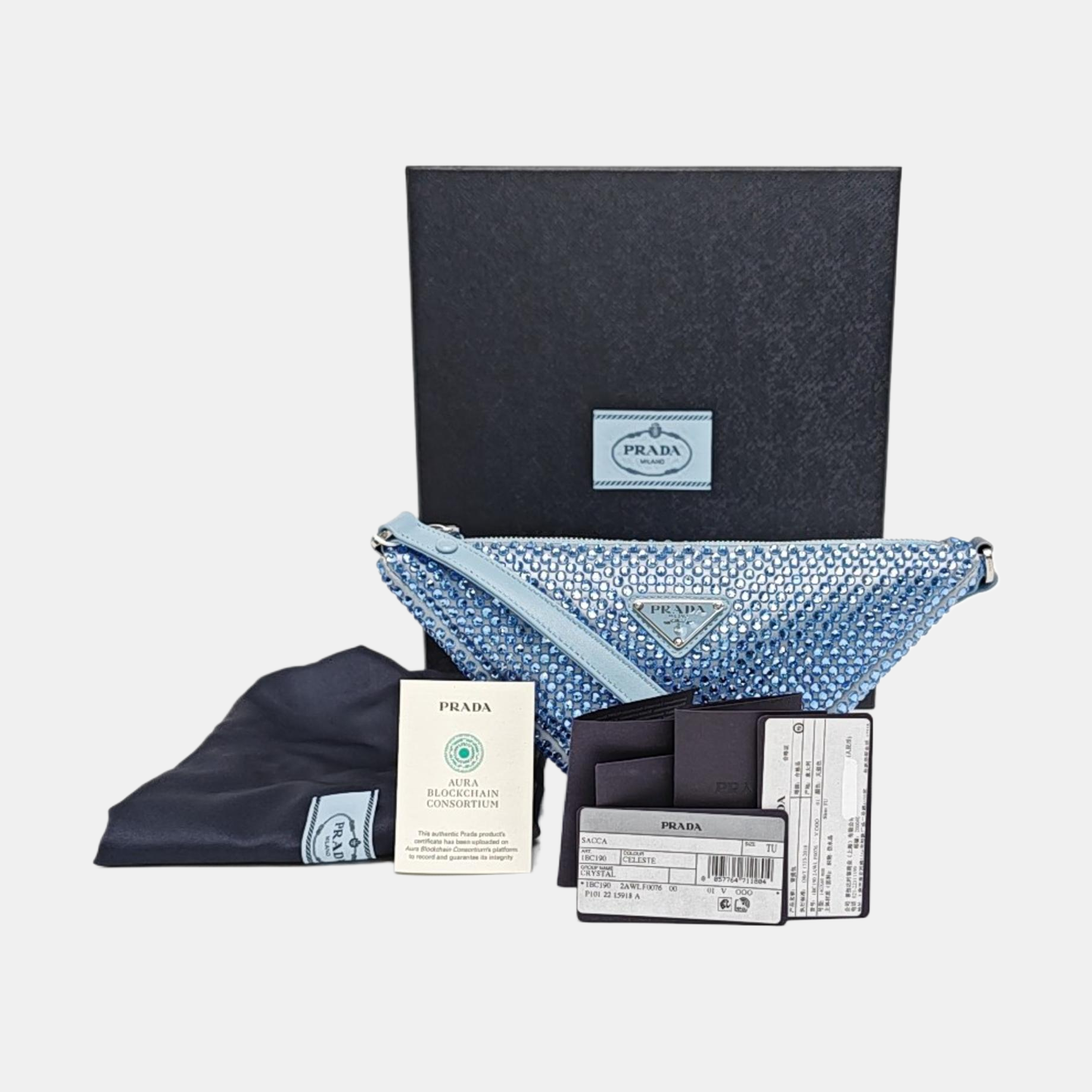 Crystal Shoulder Bag Blue