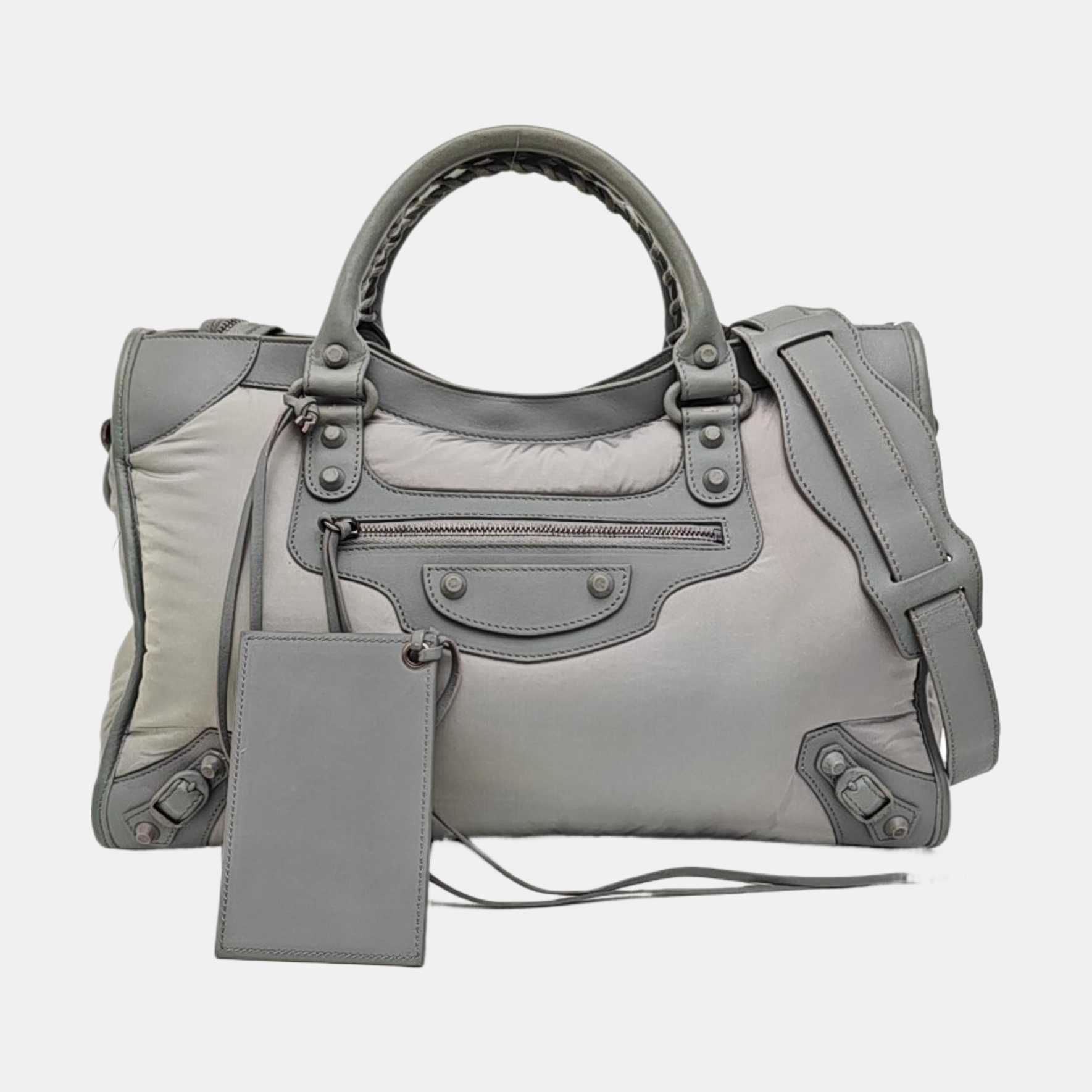 Classic Metallic Edge City Medium Nylon Gray
