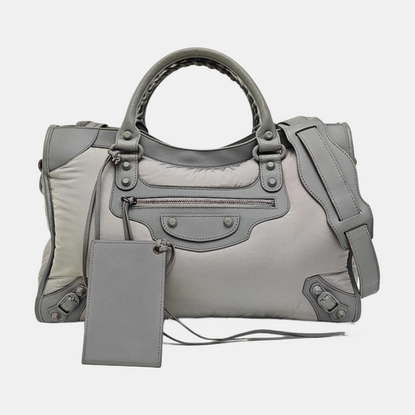 Classic Metallic Edge City Medium Nylon Gray