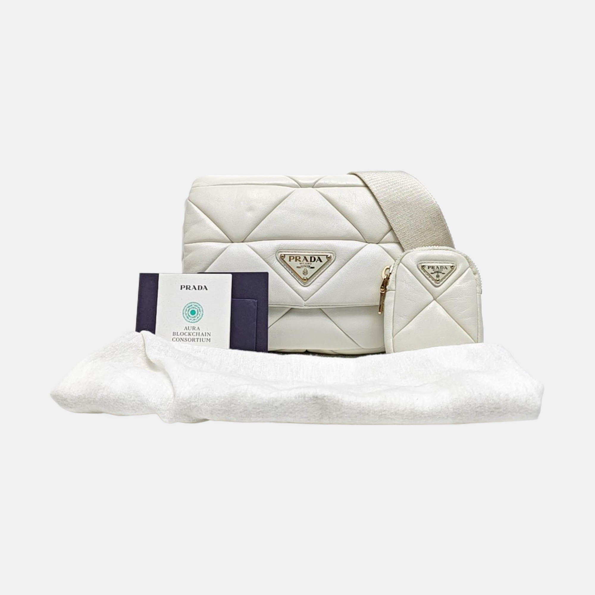 System Quilted Lambskin White