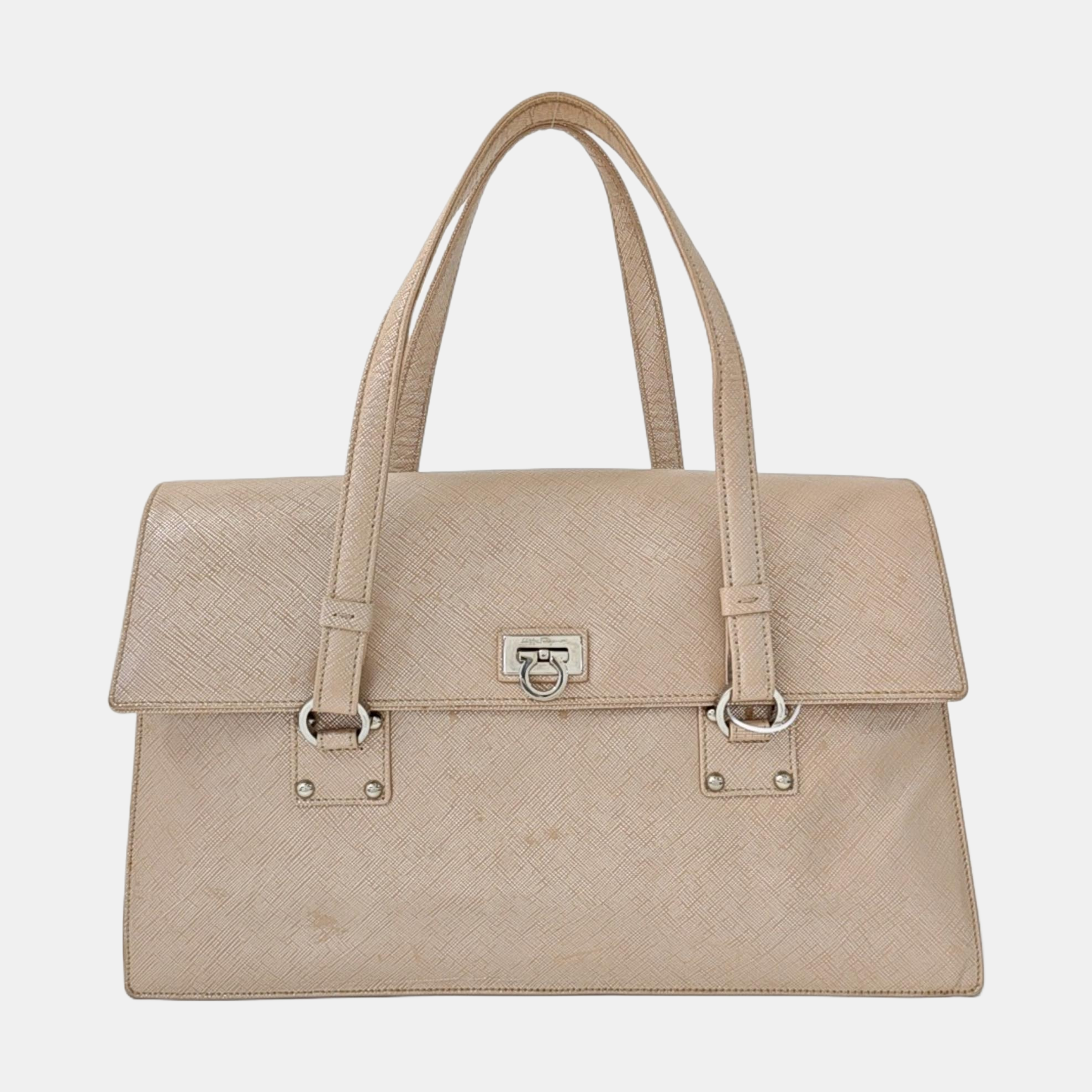 Calfskin Top Handle Bag Pink