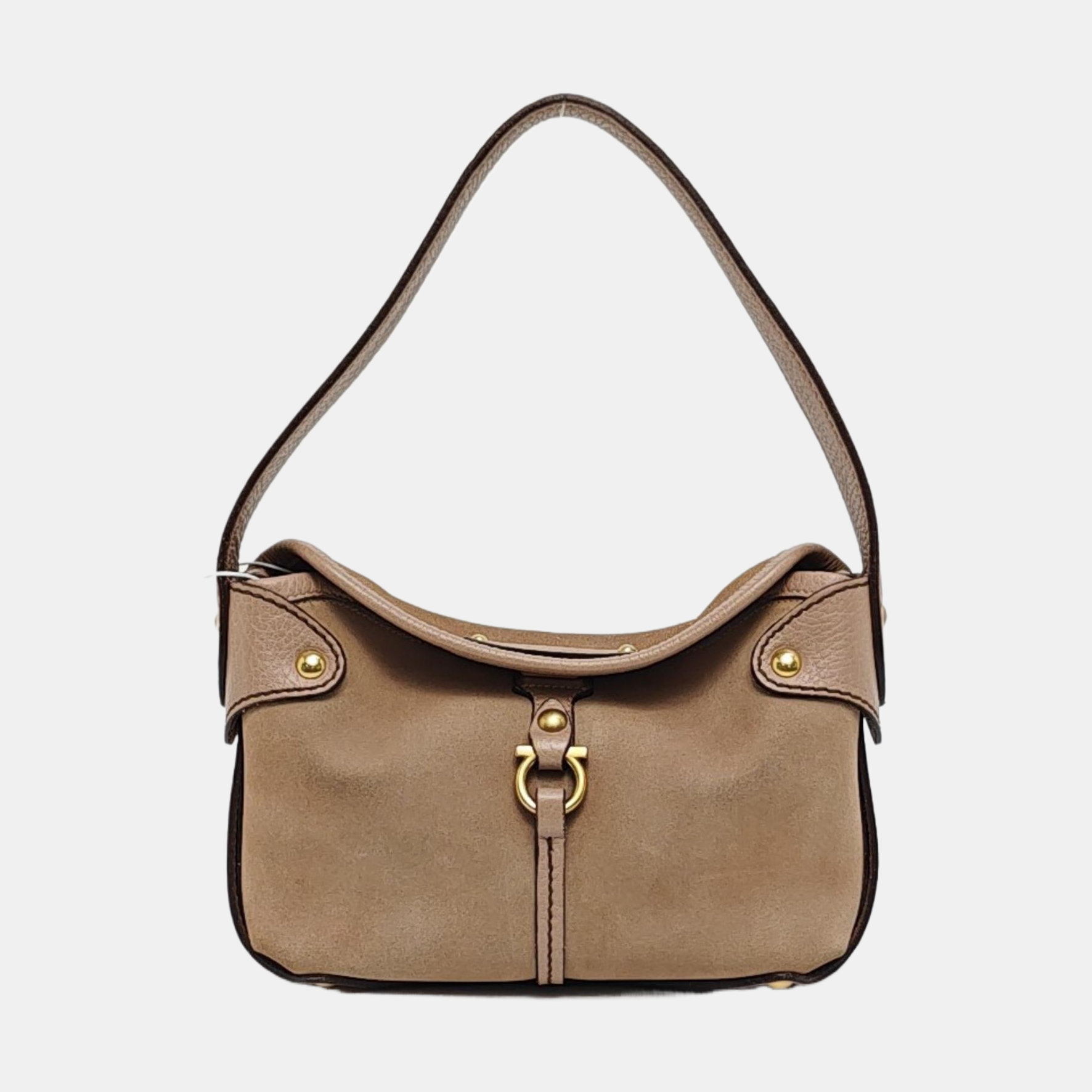 Suede Top Handle Bag Pink