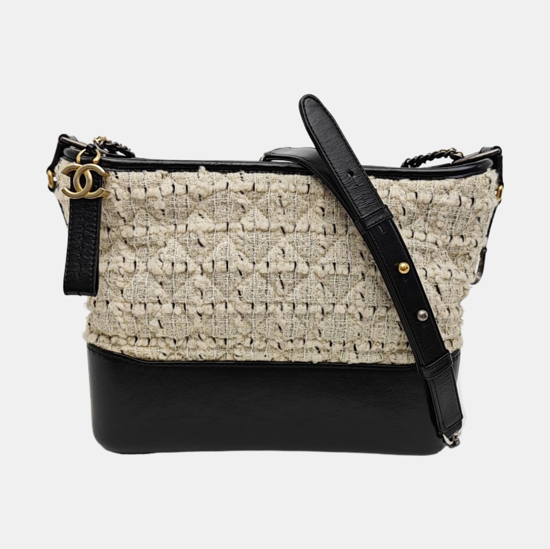 GABRIELLE Medium Quilted Wool White