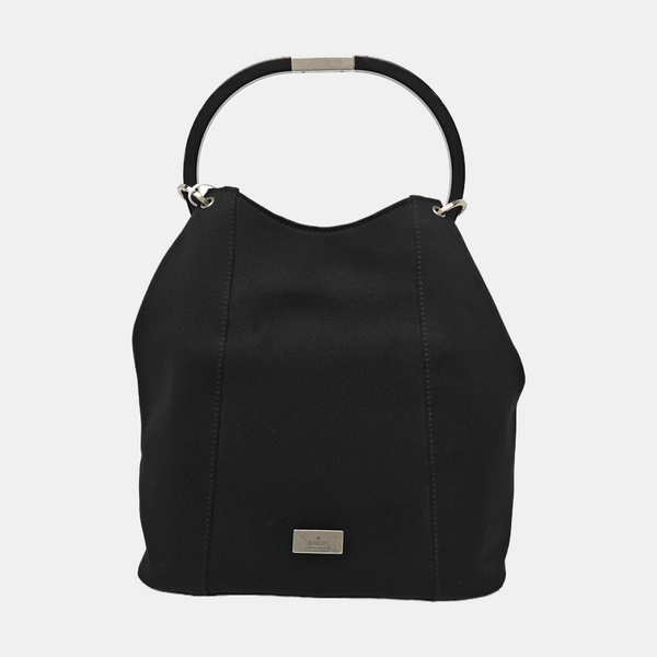 Fabric Top Handle Bag Black