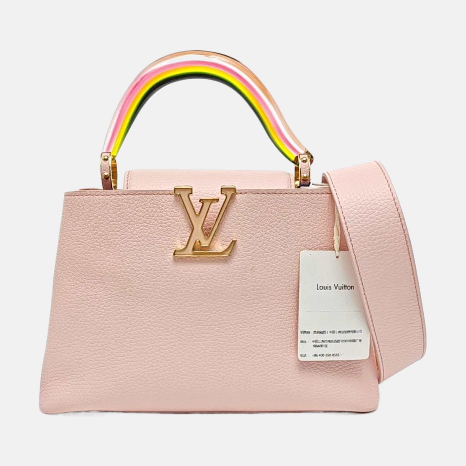 Authenticated pre-owned  CAPUCINES PM Calfskin Pink - Shoulder Bag at Looply
