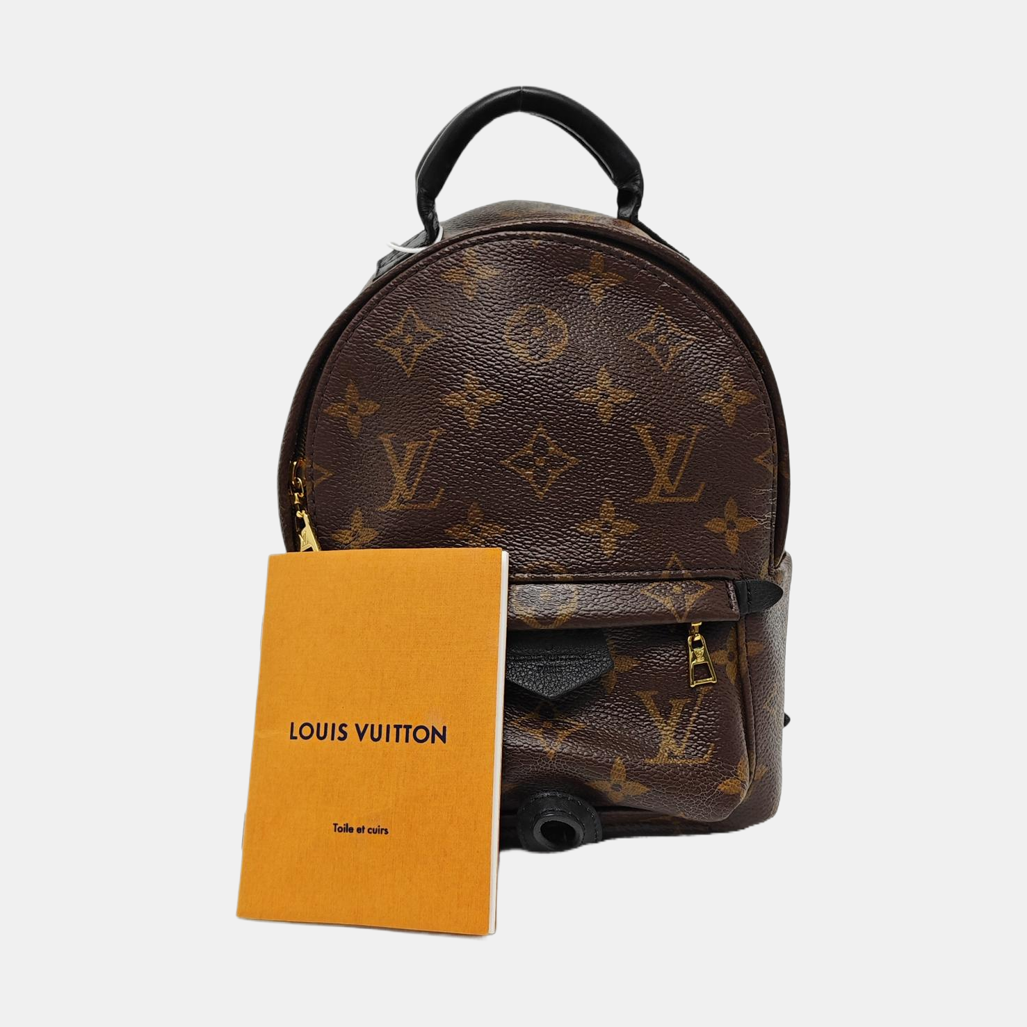 Authenticated pre-owned  PALM SPRINGS Mini Monogram Coated Canvas Brown - Backpack at Looply