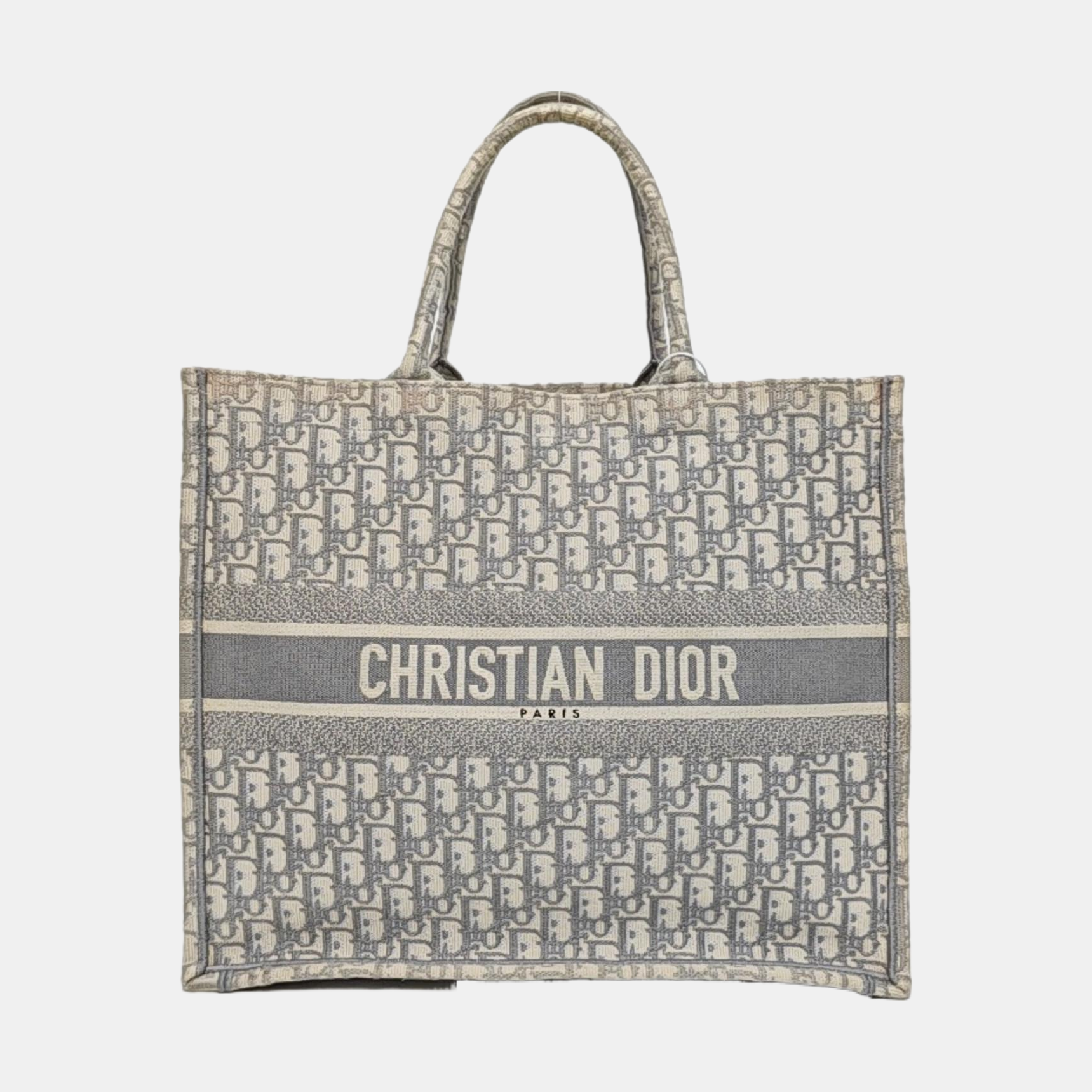 Authenticated pre-owned  Book Tote Large Monogram Canvas Grey - Tote Bag at Looply