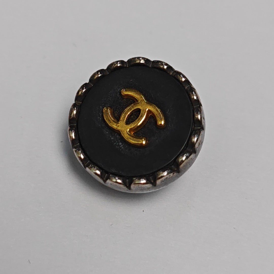 Synthetic Material Black Stud Earrings