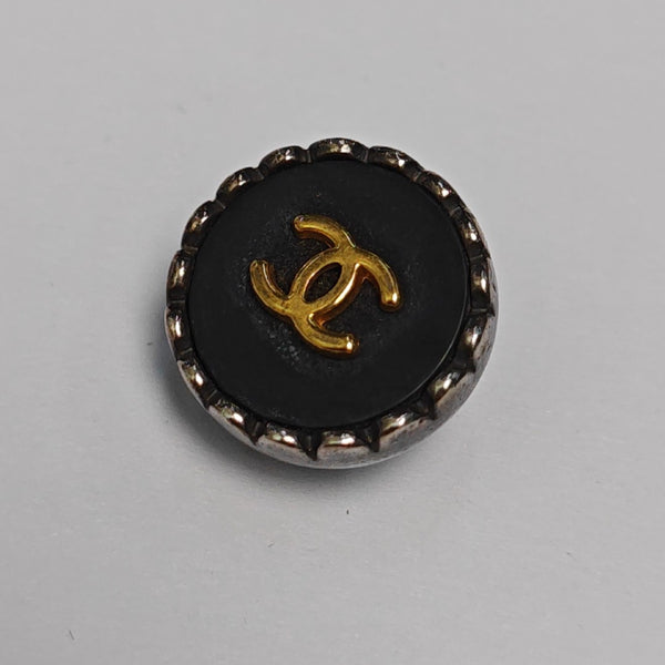 Synthetic Material Black Stud Earrings