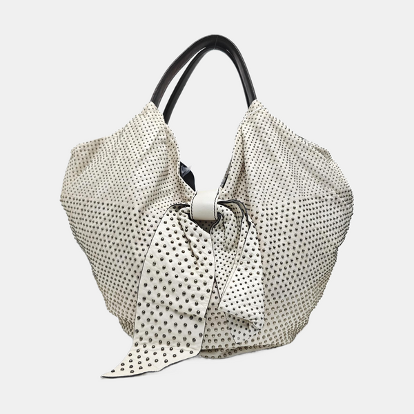 Calfskin Top Handle Bag White