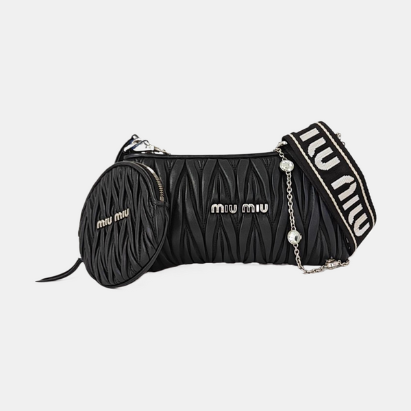 Matelassé Quilted Calfskin Black