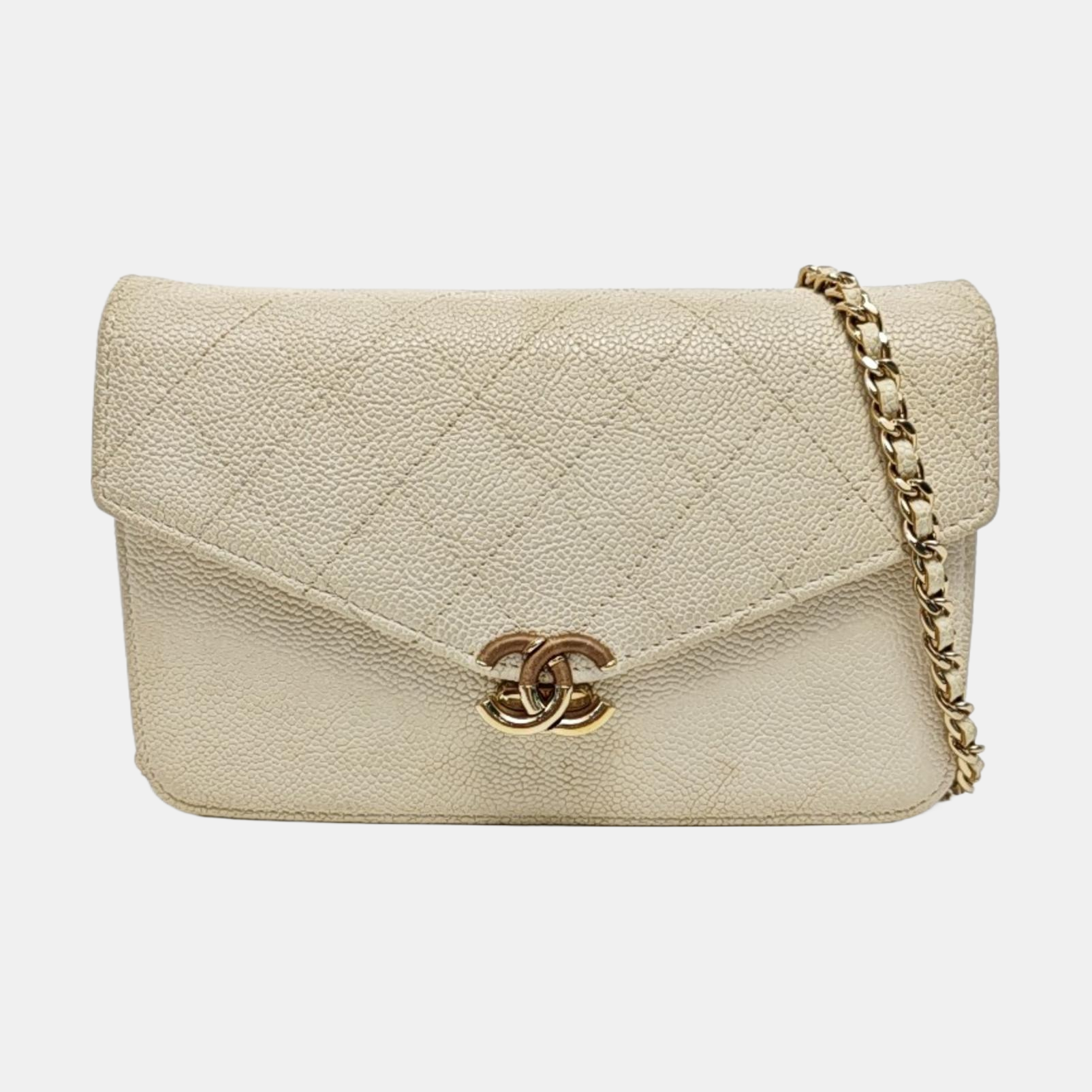 WOC Quilted Calfskin White