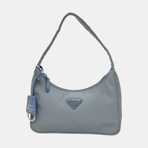 Authenticated pre-owned  Re-Edition2000 Nylon Blue - Top Handle Bag at Looply