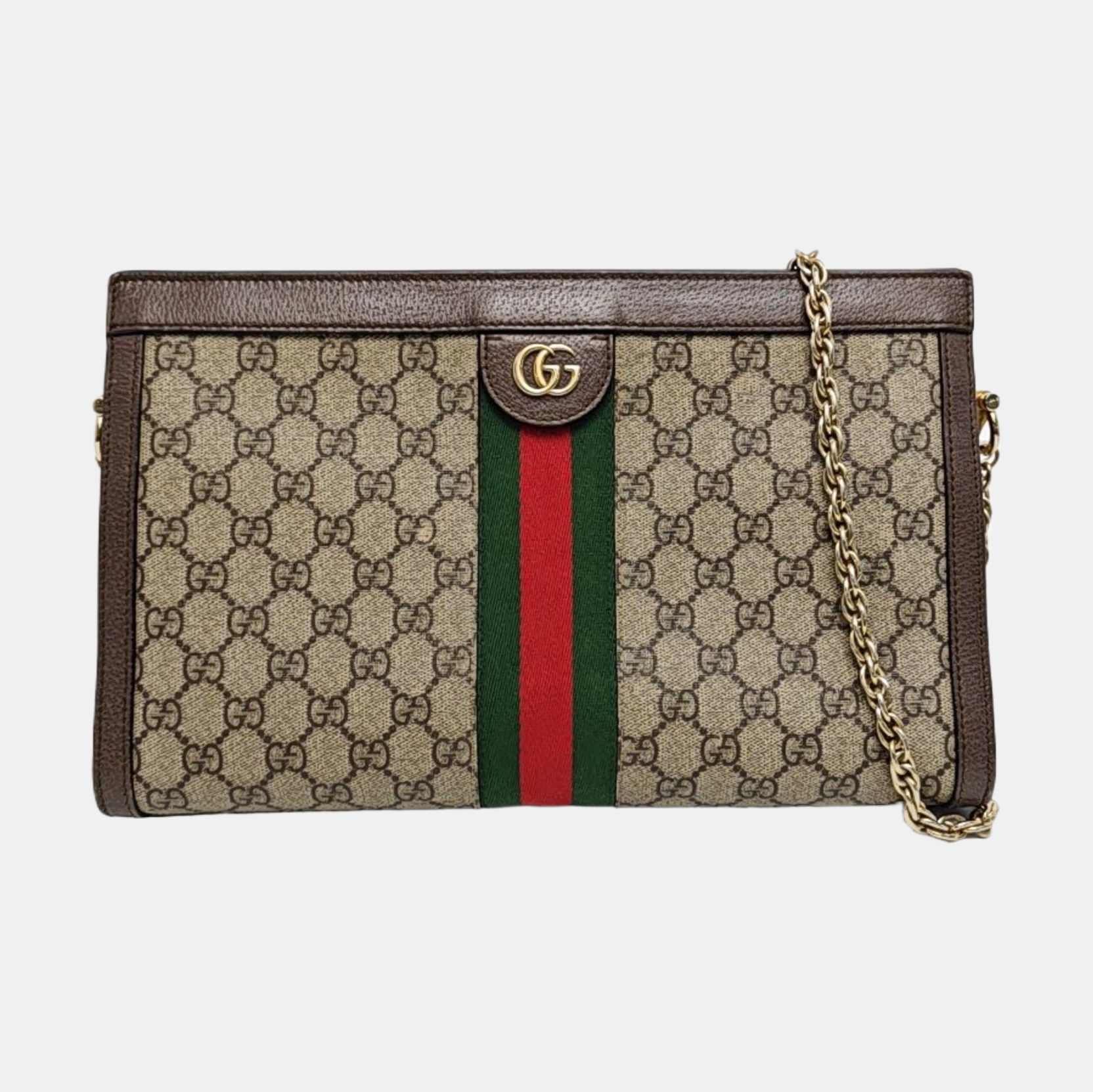 Authenticated pre-owned  Ophidia Medium Monogram Coated Canvas Beige - Shoulder Bag at Looply