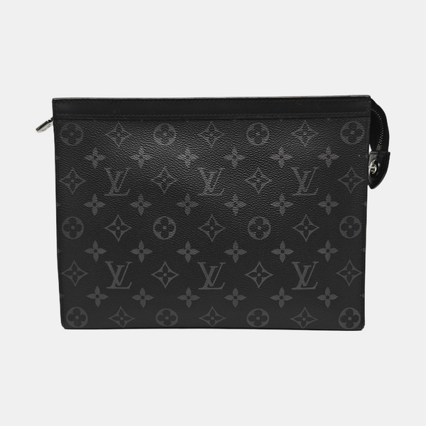 Pochette Voyag MM Monogram Coated Canvas Black