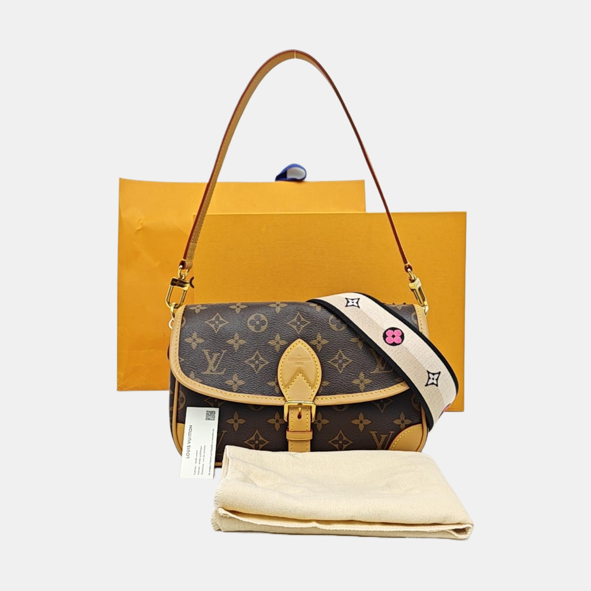 DIANE Monogram Coated Canvas Brown