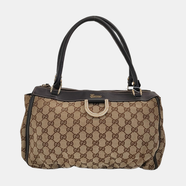 Abbey Monogram Canvas Beige
