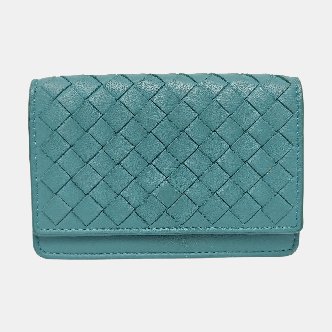 Lambskin Card Holder Blue