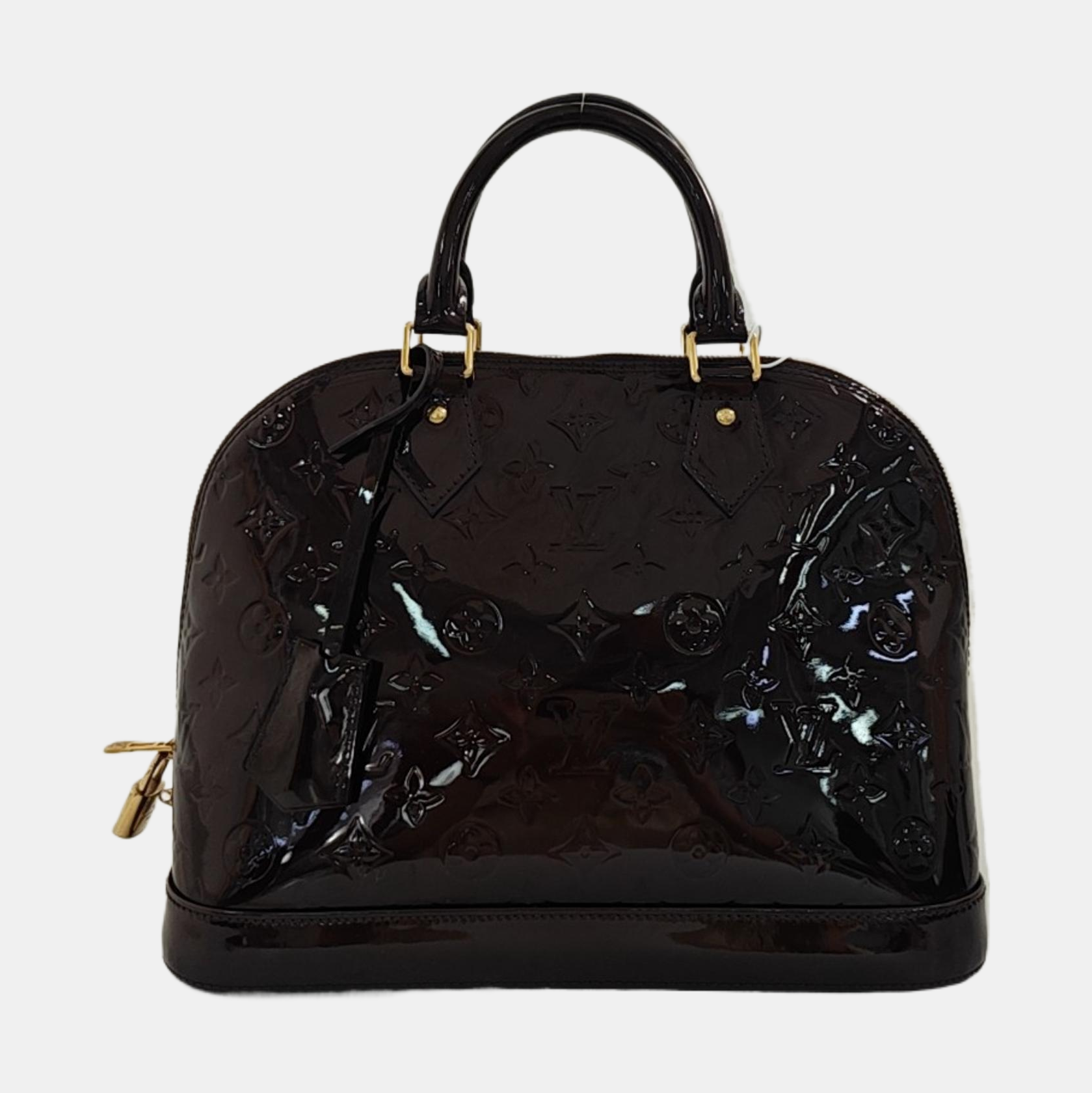 ALMA PM Monogram Patent Leather Red