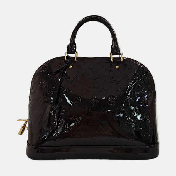 ALMA PM Monogram Patent Leather Red
