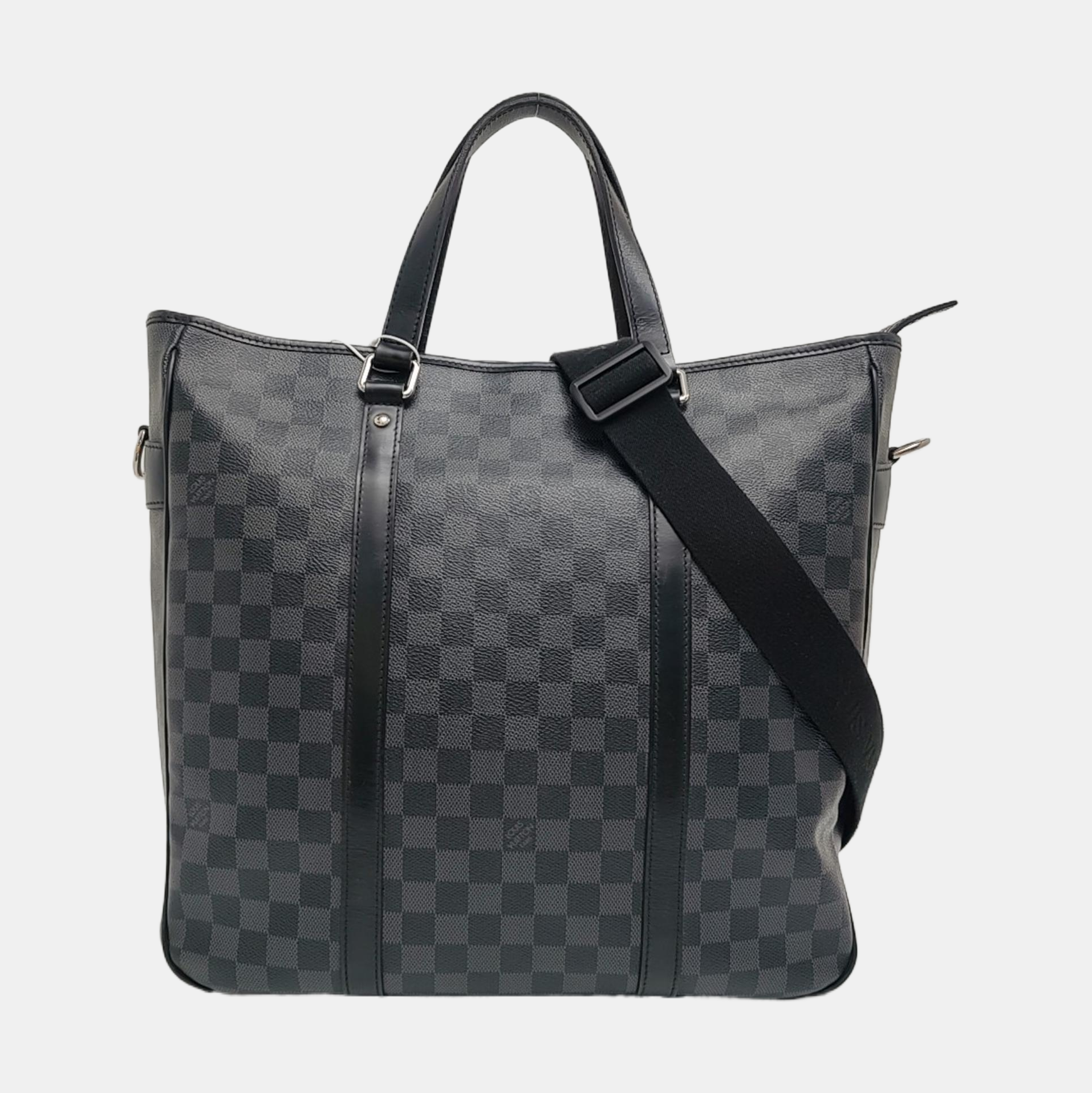 TADAO MM Damier Graphite Coated Canvas Gray