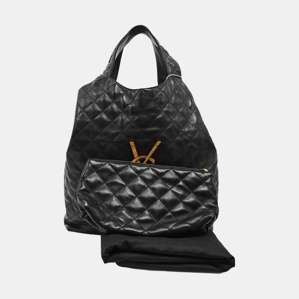 ICARE Extra Large Quilted Lambskin Black