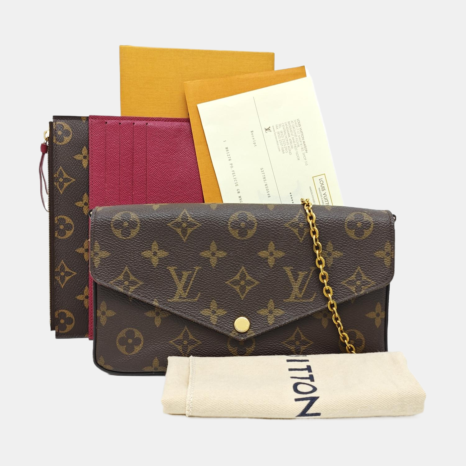 FÉLICIE Monogram Coated Canvas Brown
