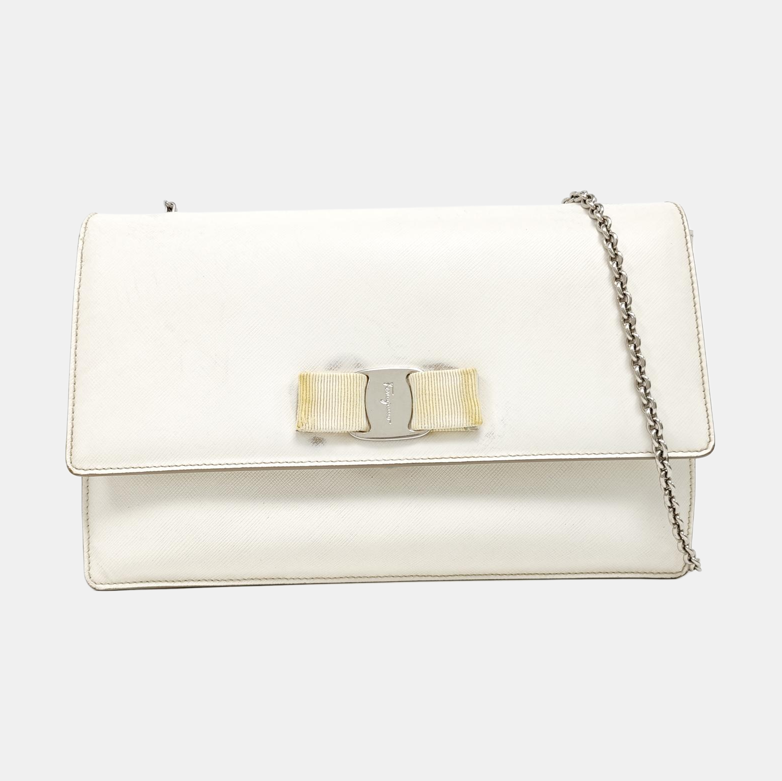Calfskin Crossbody Bag White