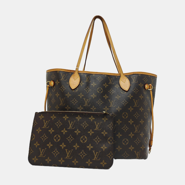 NEVERFULL MM Monogram Coated Canvas Brown