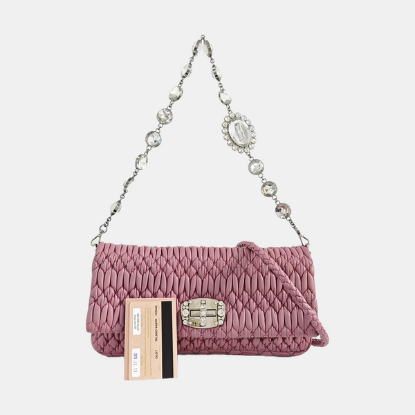 Crystal Quilted Lambskin Pink