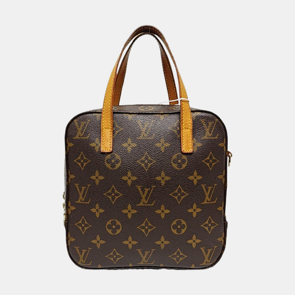 SPONTINI Monogram Coated Canvas Brown