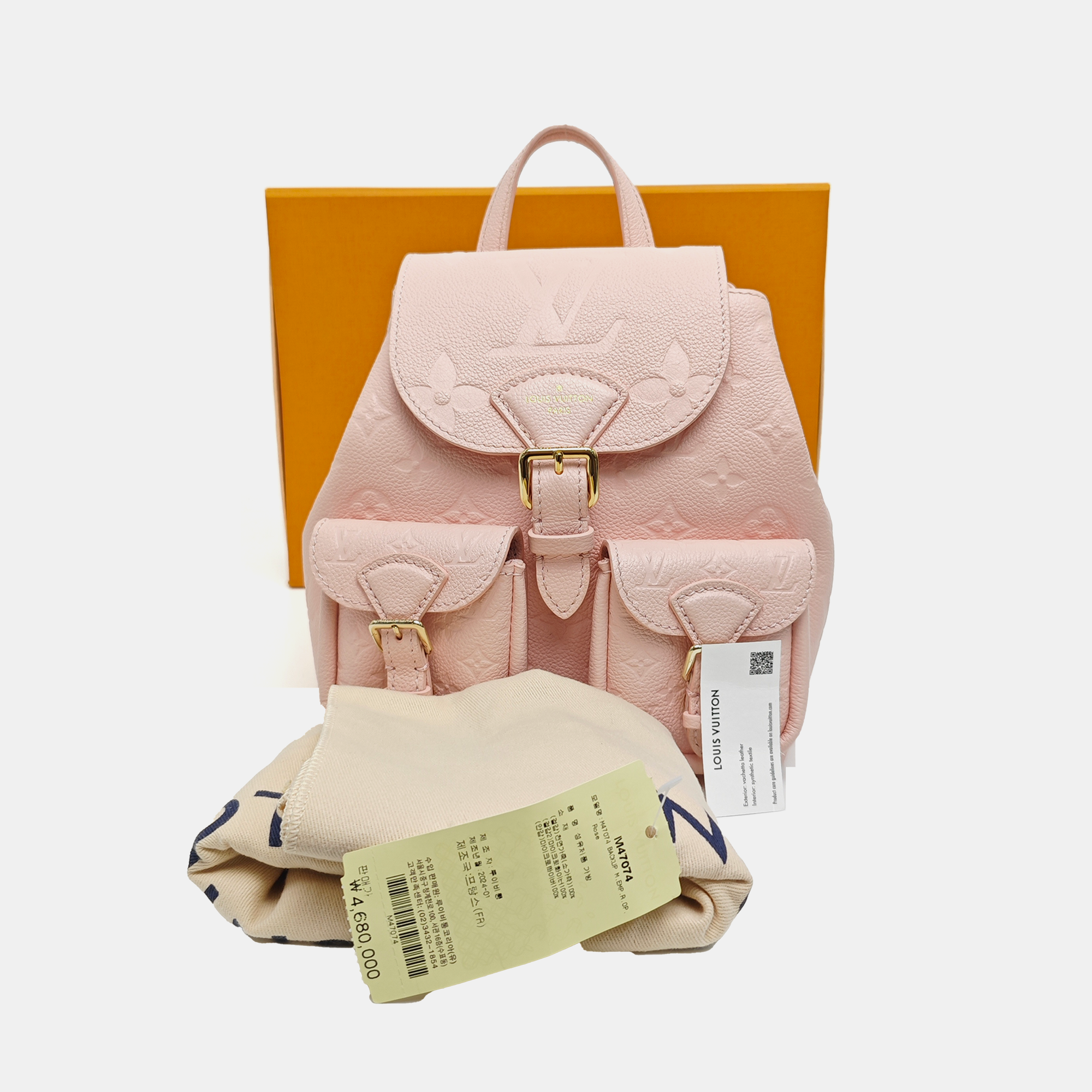 BACKUP Monogram Calfskin Pink