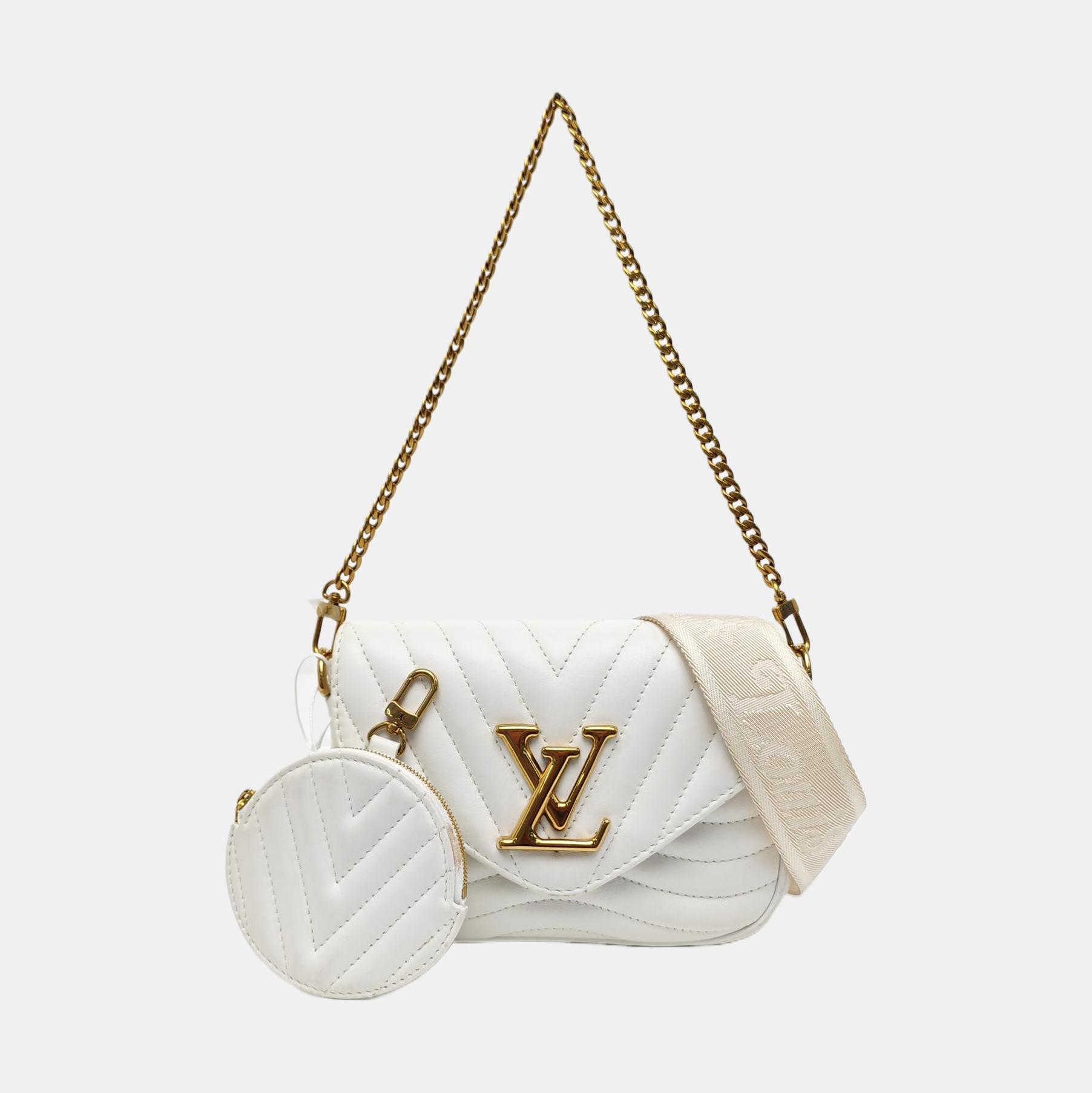 NEW WAVE Quilted Calfskin White