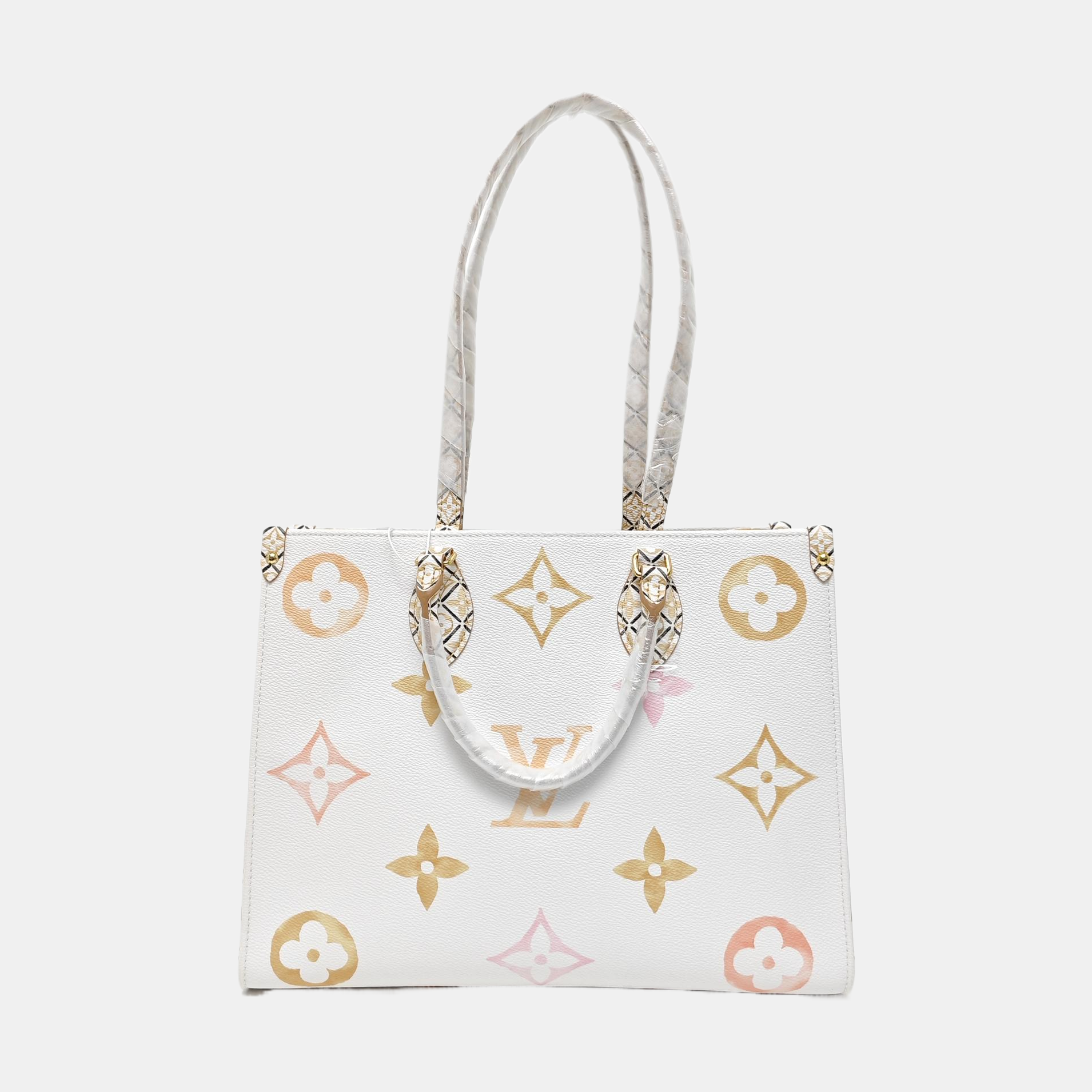 ONTHEGO MM Monogram Coated Canvas White