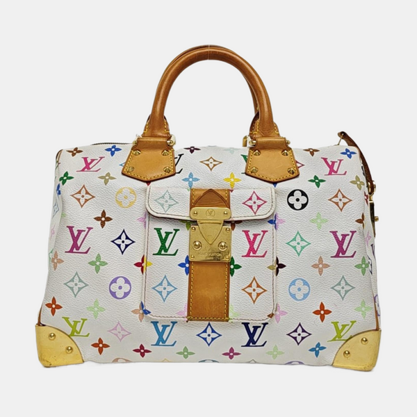 SPEEDY 30 Monogram Coated Canvas White