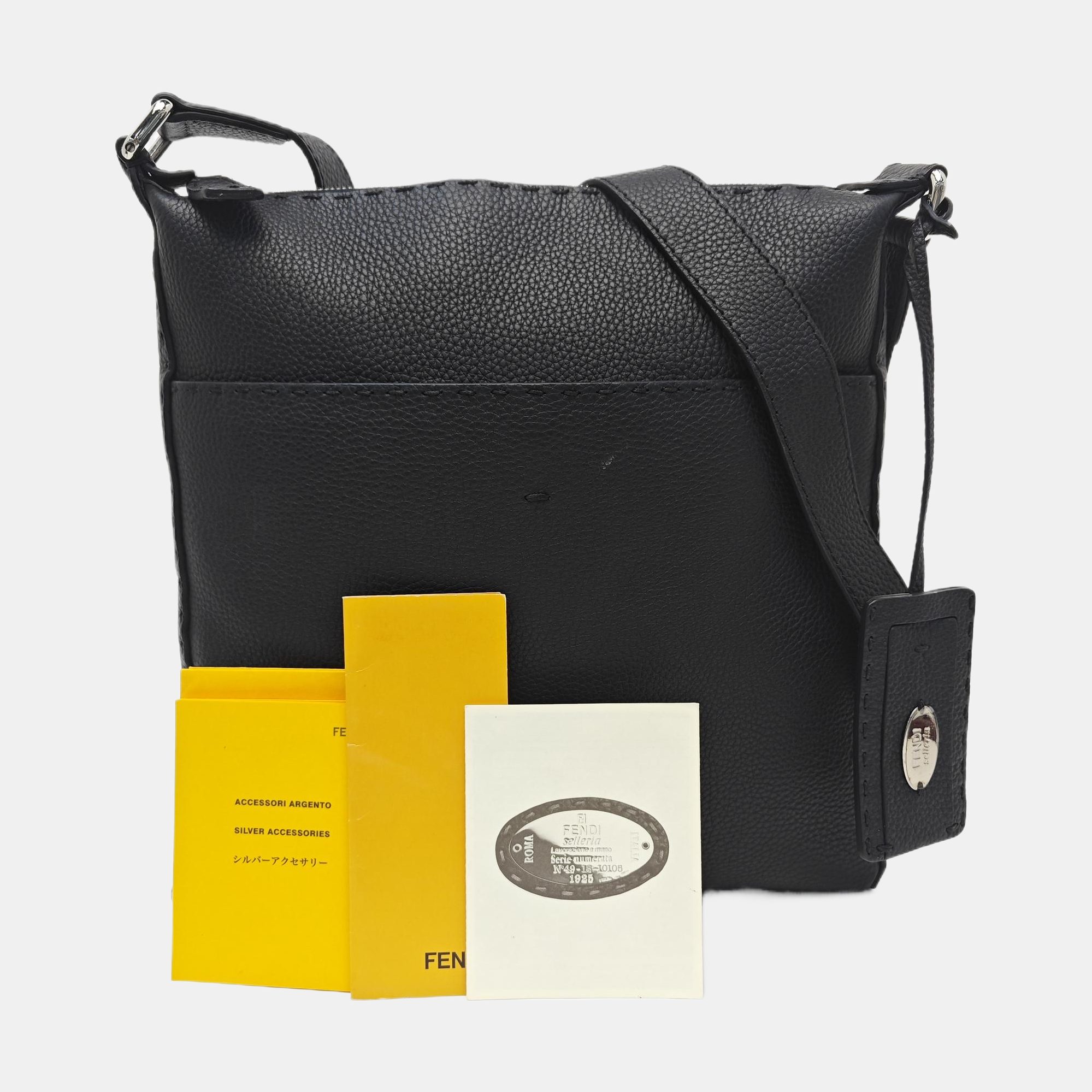 Calfskin Shoulder Bag Black