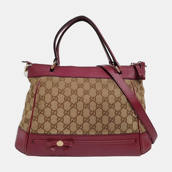 Monogram Canvas Tote Bag Brown