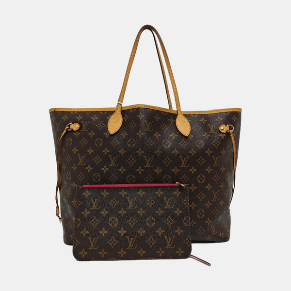 NEVERFULL GM Monogram Coated Canvas Brown