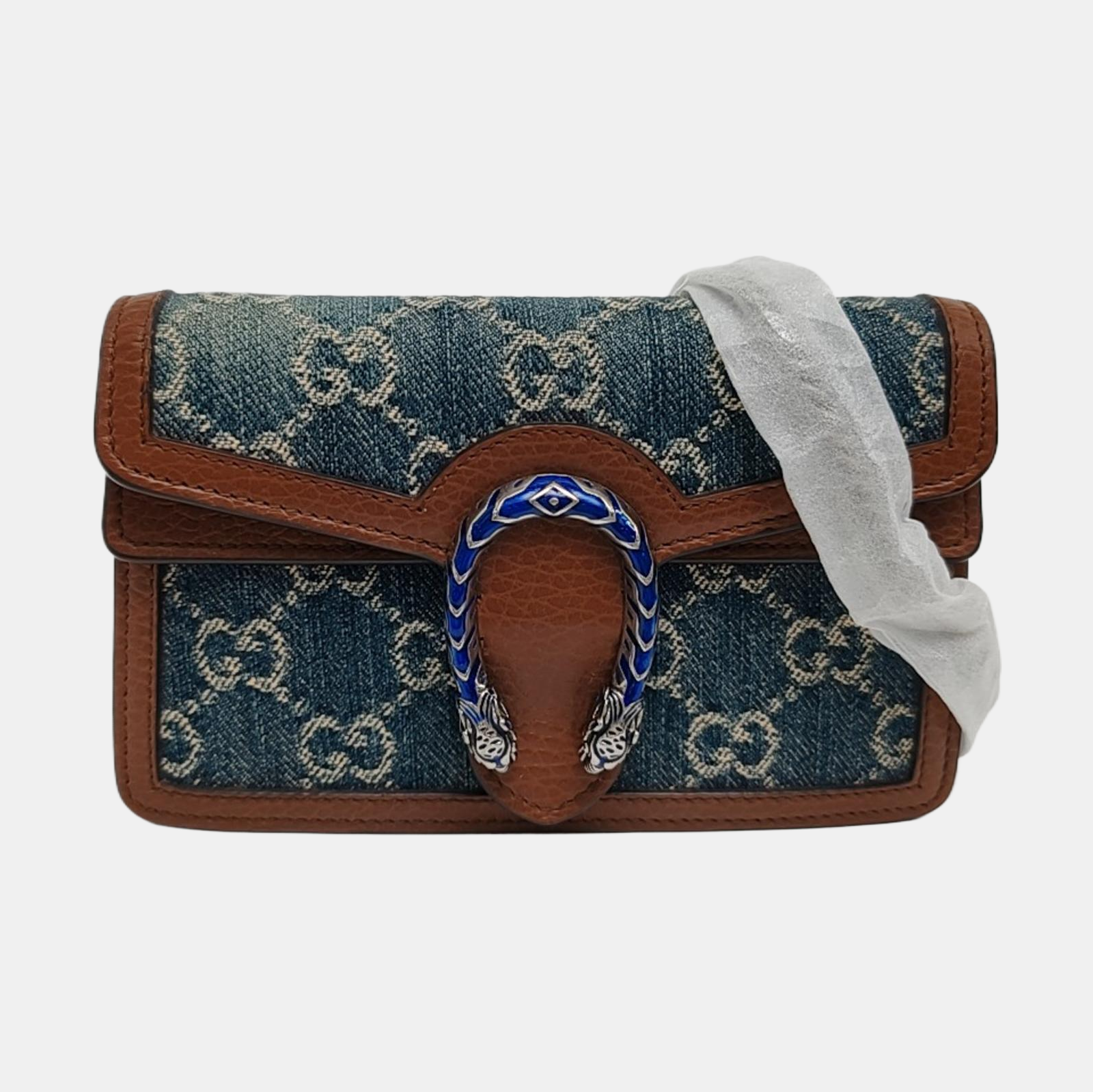Authenticated pre-owned  Dionysus Super Mini Monogram Denim Blue - Shoulder Bag at Looply