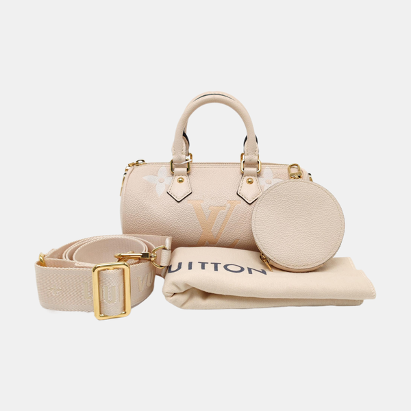PAPILLON BB Monogram Calfskin Beige
