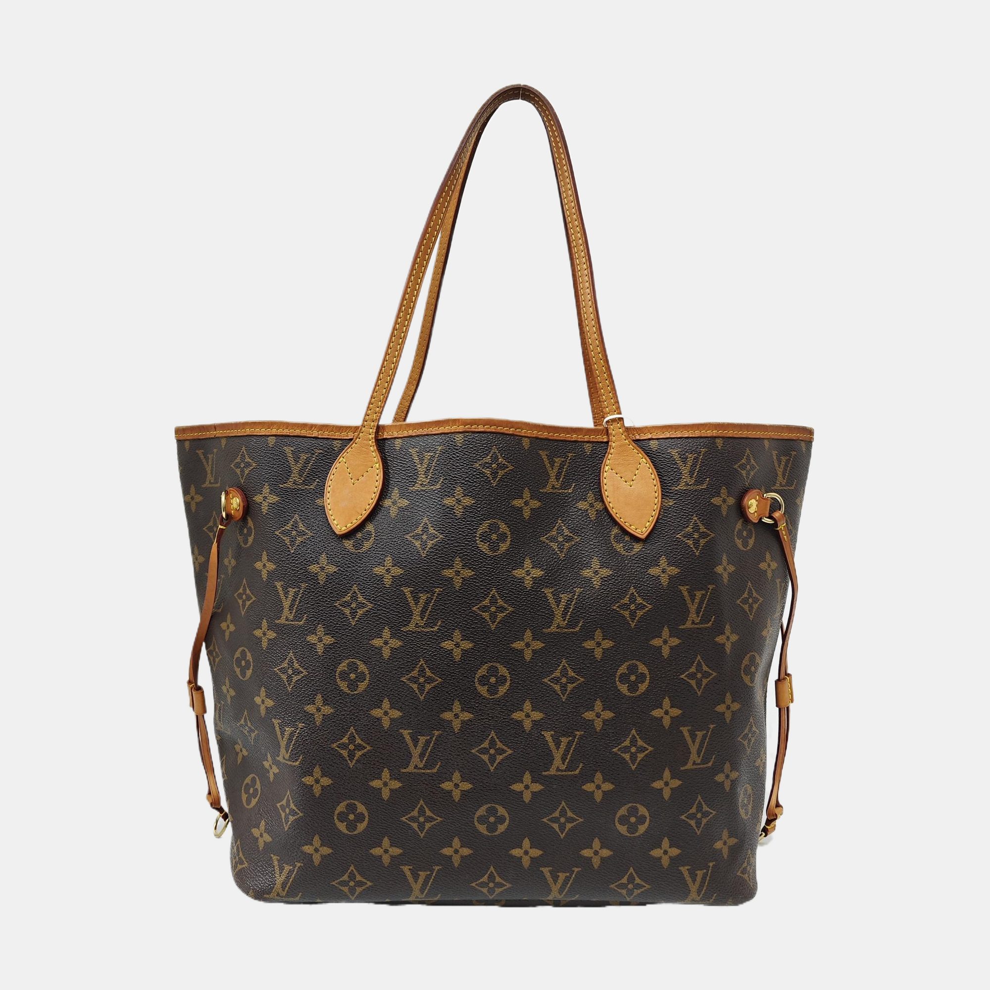 NEVERFULL MM Monogram Coated Canvas Brown
