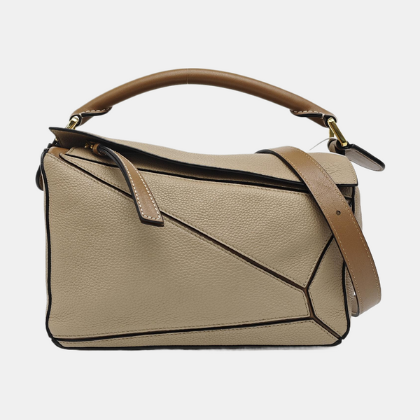 Puzzle Small Calfskin Beige