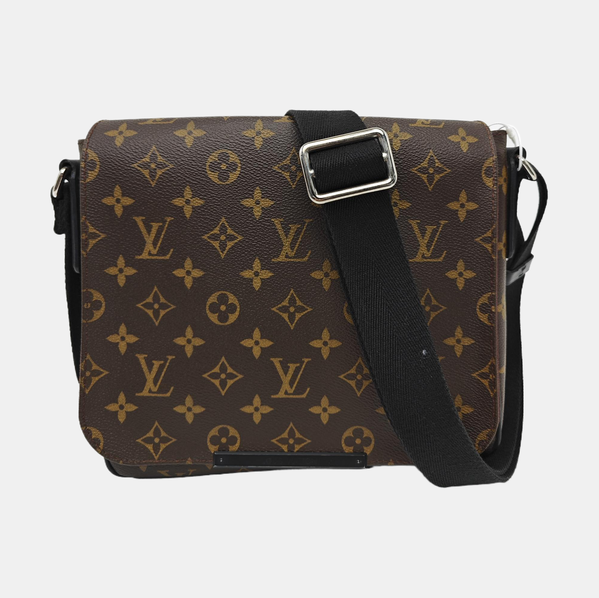 DISTRICT PM Monogram Coated Canvas Brown