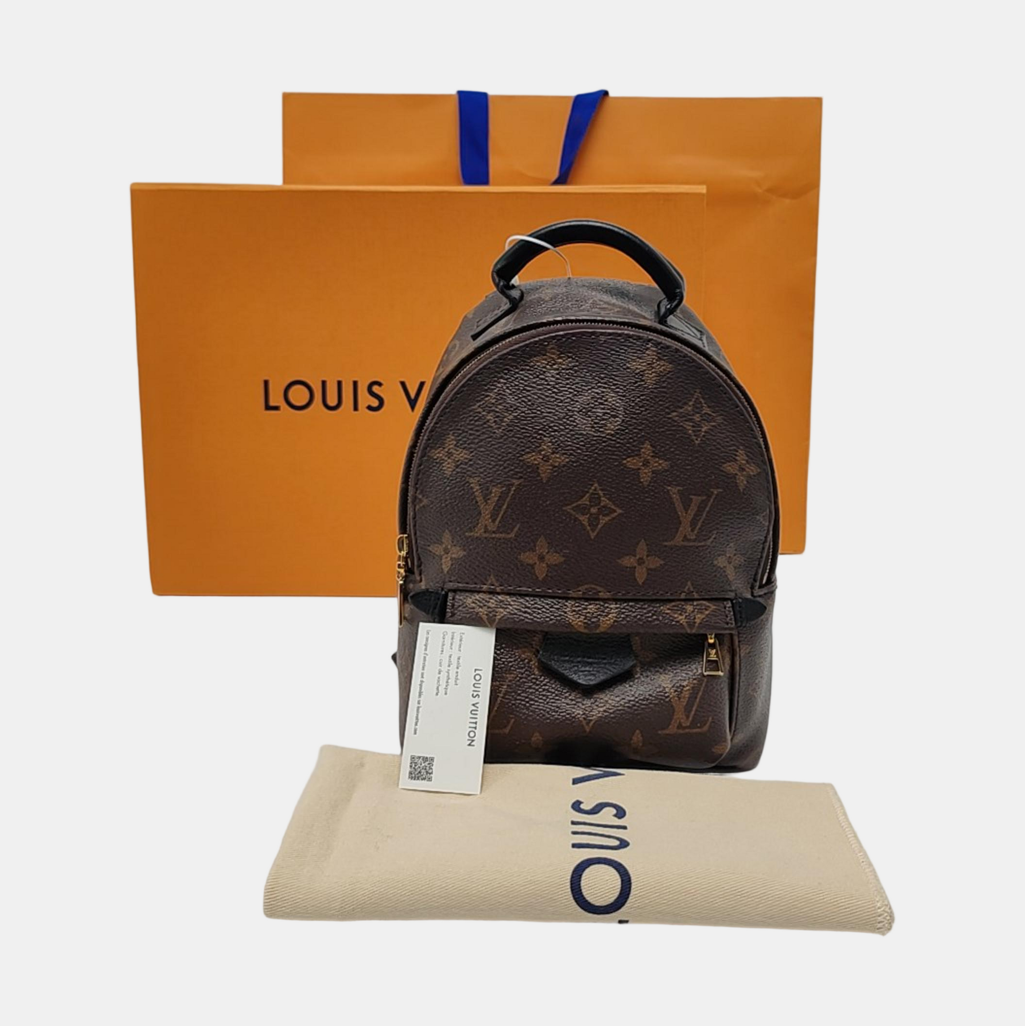 PALM SPRINGS Mini Monogram Coated Canvas Brown