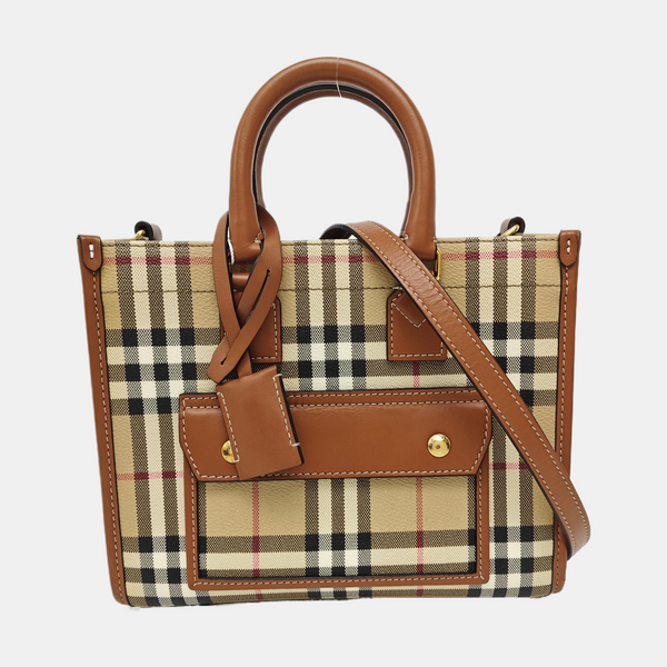 Freya Mini Coated Canvas Beige