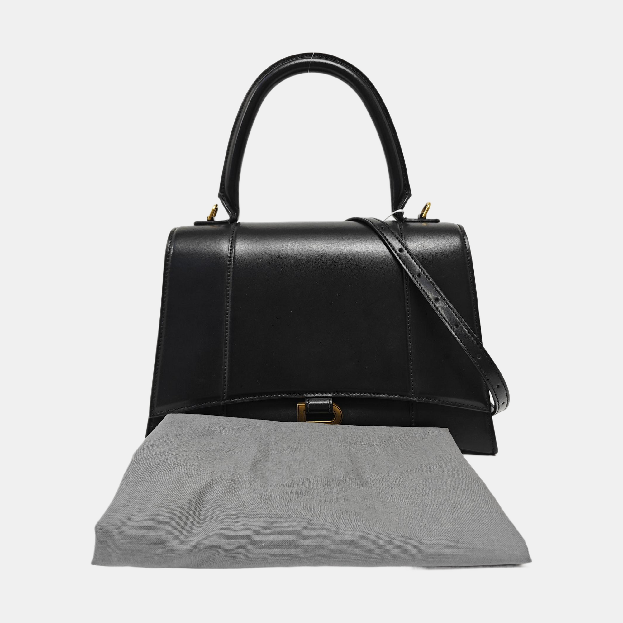 Hourglass Small Calfskin Black