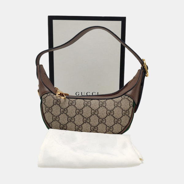 Ophidia Mini Monogram Coated Canvas Beige