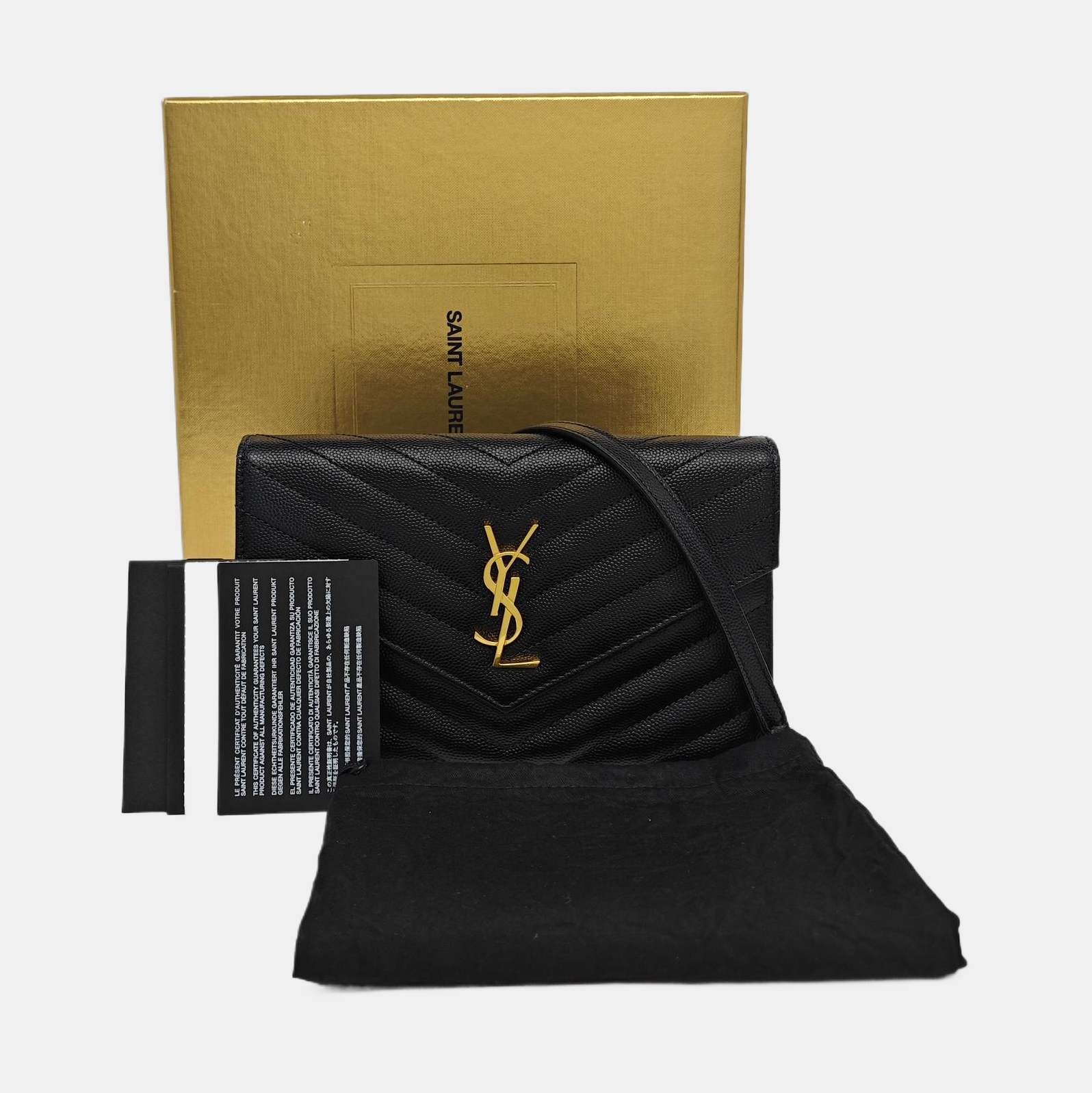 MONOGRAM WOC Chevron Calfskin Black