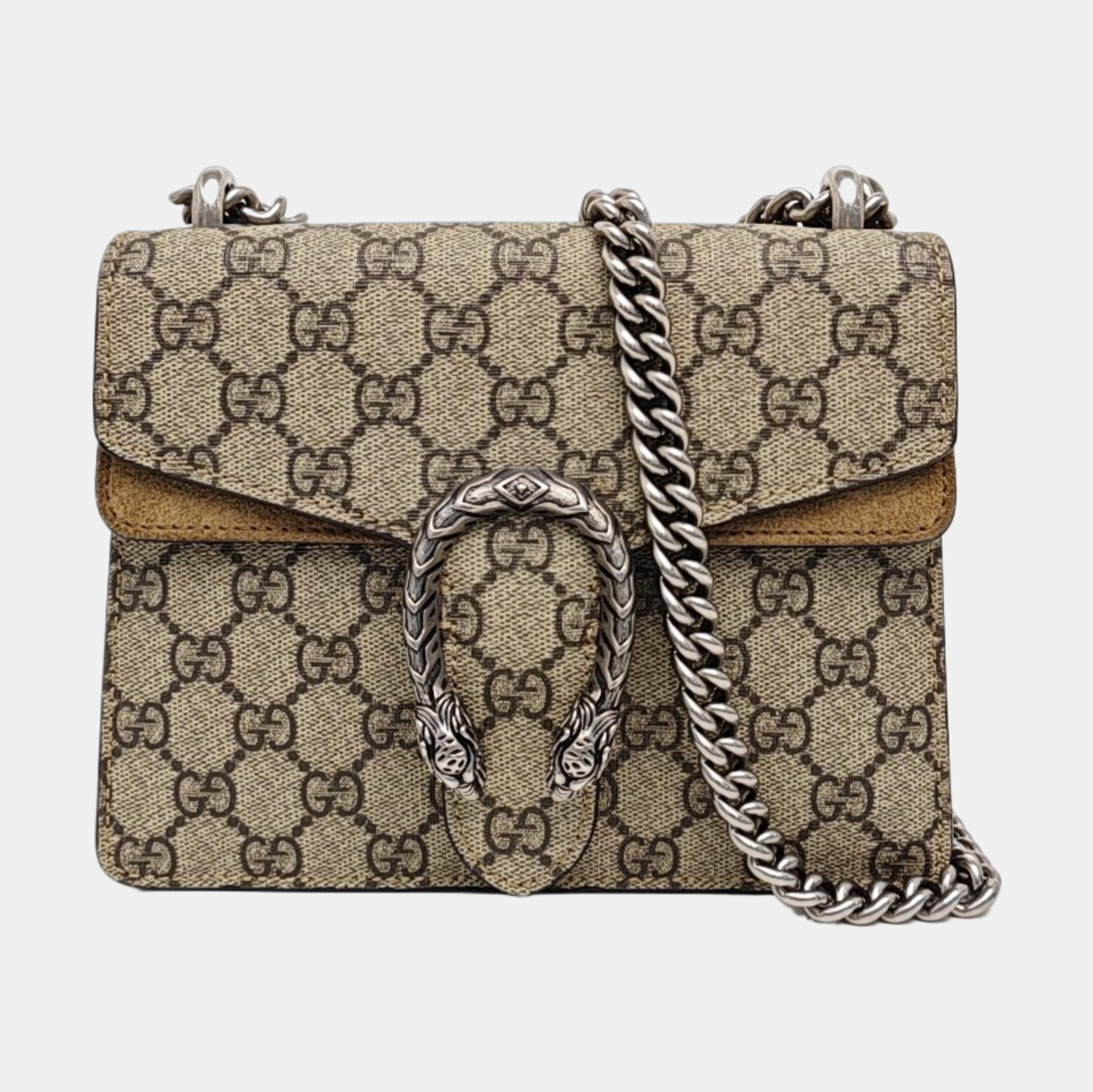 Dionysus Mini Monogram Coated Canvas Beige